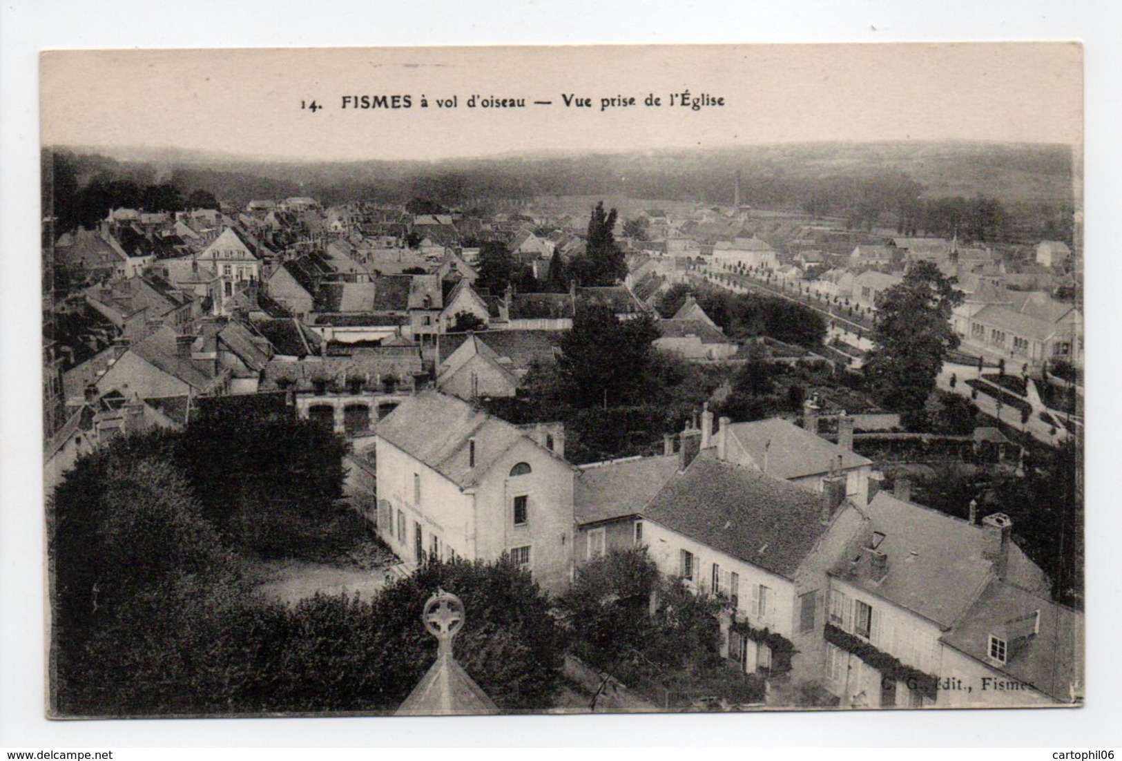 - CPA FISMES (51) - Vue Prise De L'Eglise - Edition C. G. N° 14 - - Fismes