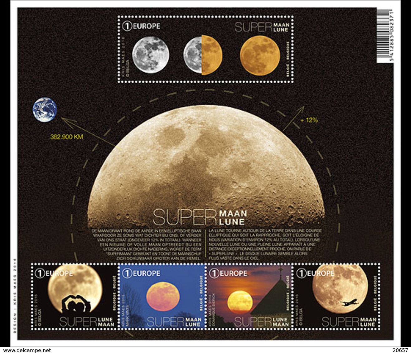 Belgique België 4617/21 Lunes - Astronomie