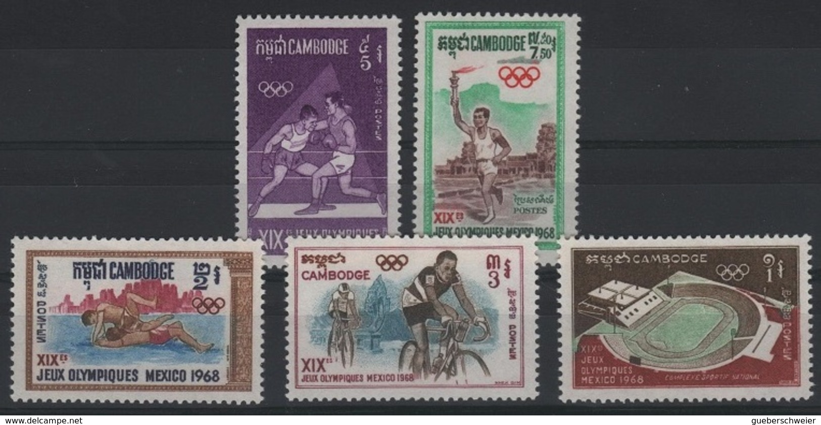 CGE 31 - CAMBODGE N° 208/12 Neufs** Jeux Olympiques De Moscou - Cambogia