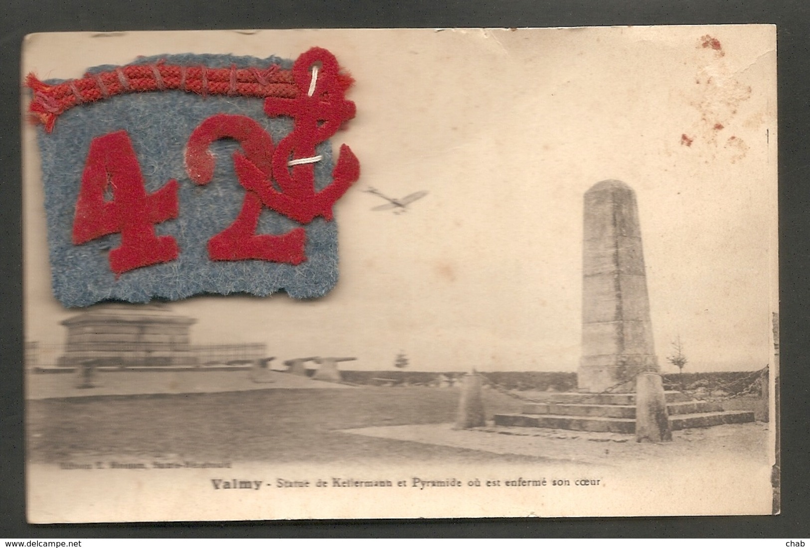 RARE - Morceaux D'Uniforme Cousue Sur Une C.p Envoyé Par Un Soldat A Ces Enfants - Voir Description - Uniforme - WW1 - Otros & Sin Clasificación