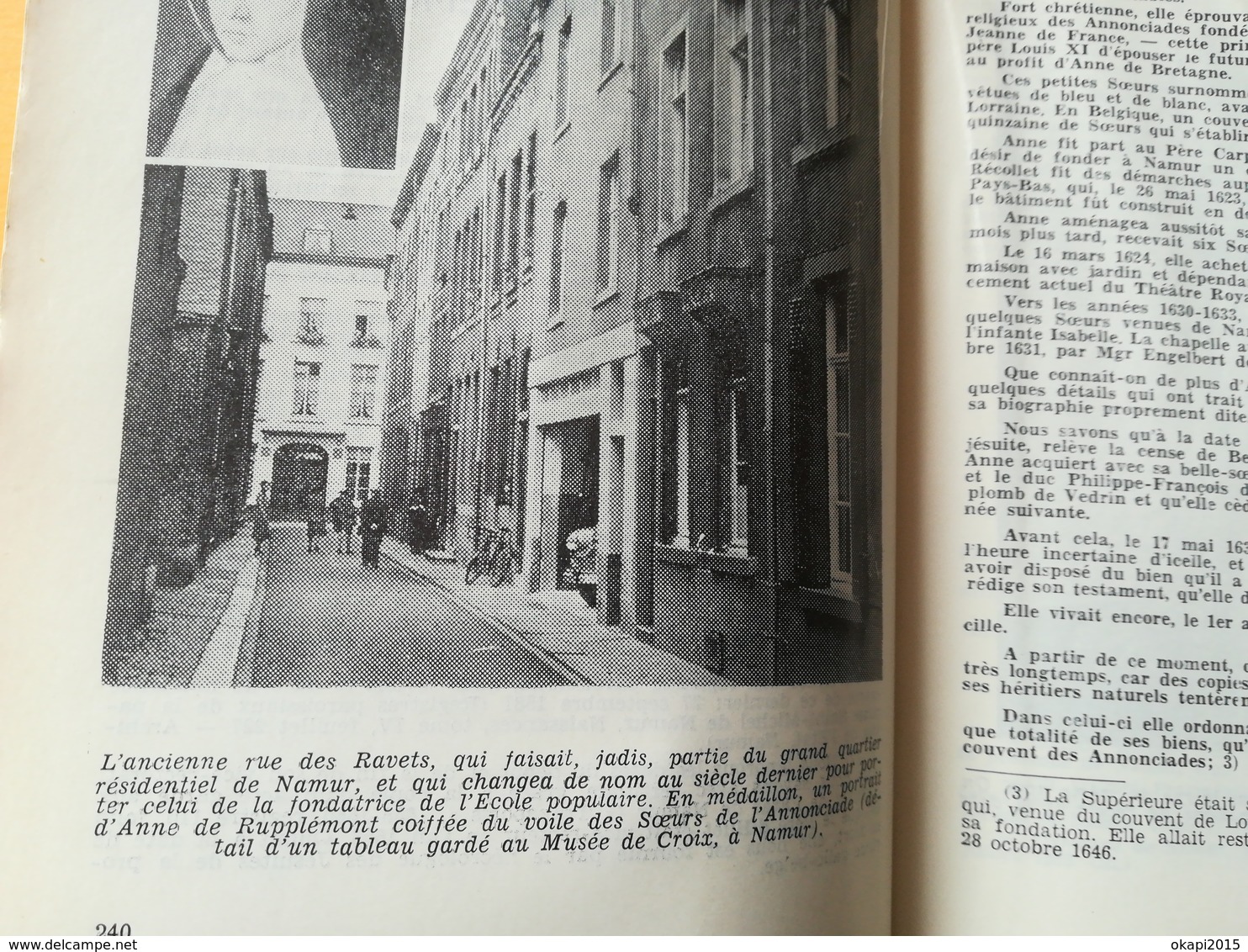 LES FANTÔMES DES RUES DE NAMUR LIVRE AVEC DÉDICACE DE L AUTEUR A. Dulière Année 1956 RÉGIONALISME Belgique