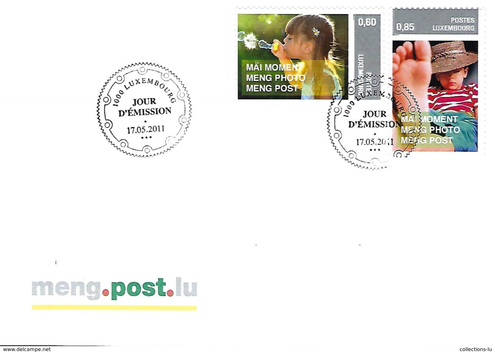 FDC  -  JOUR D'EMISSION  17.05.2011     POSTES LUXEMBOURG - FDC