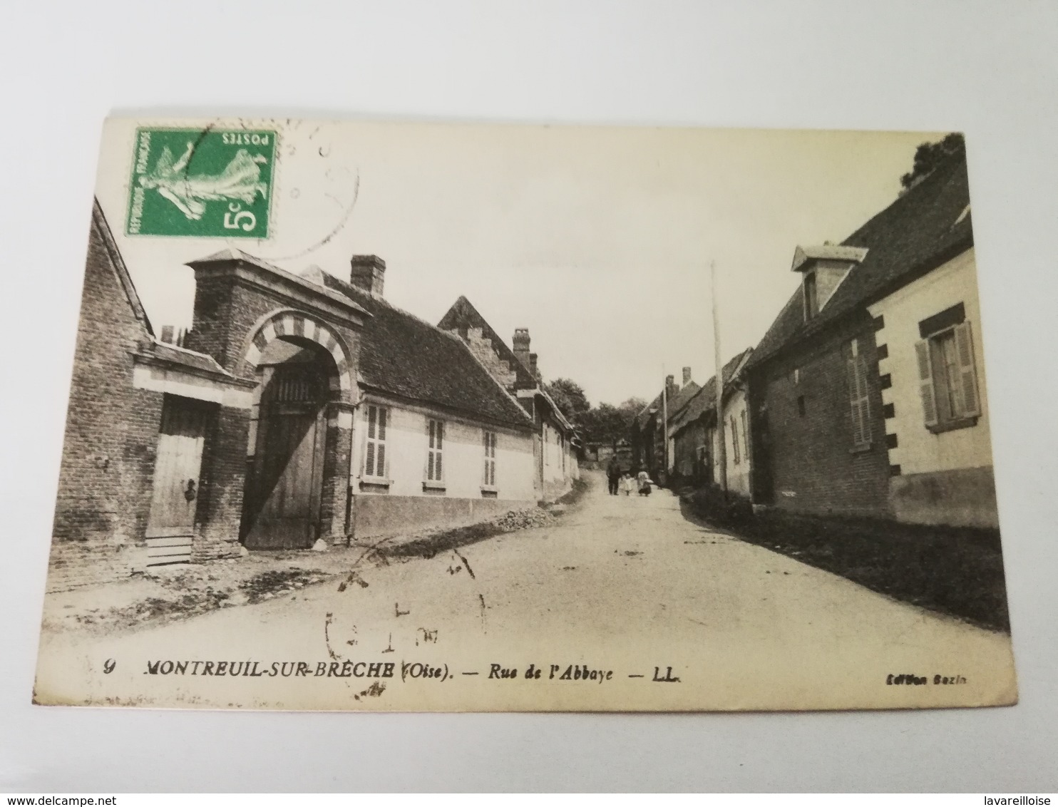 CPA 60 MONTREUIL SUR BRECHE RUE DE L ABBAYE BELLE CARTE !! - Otros & Sin Clasificación