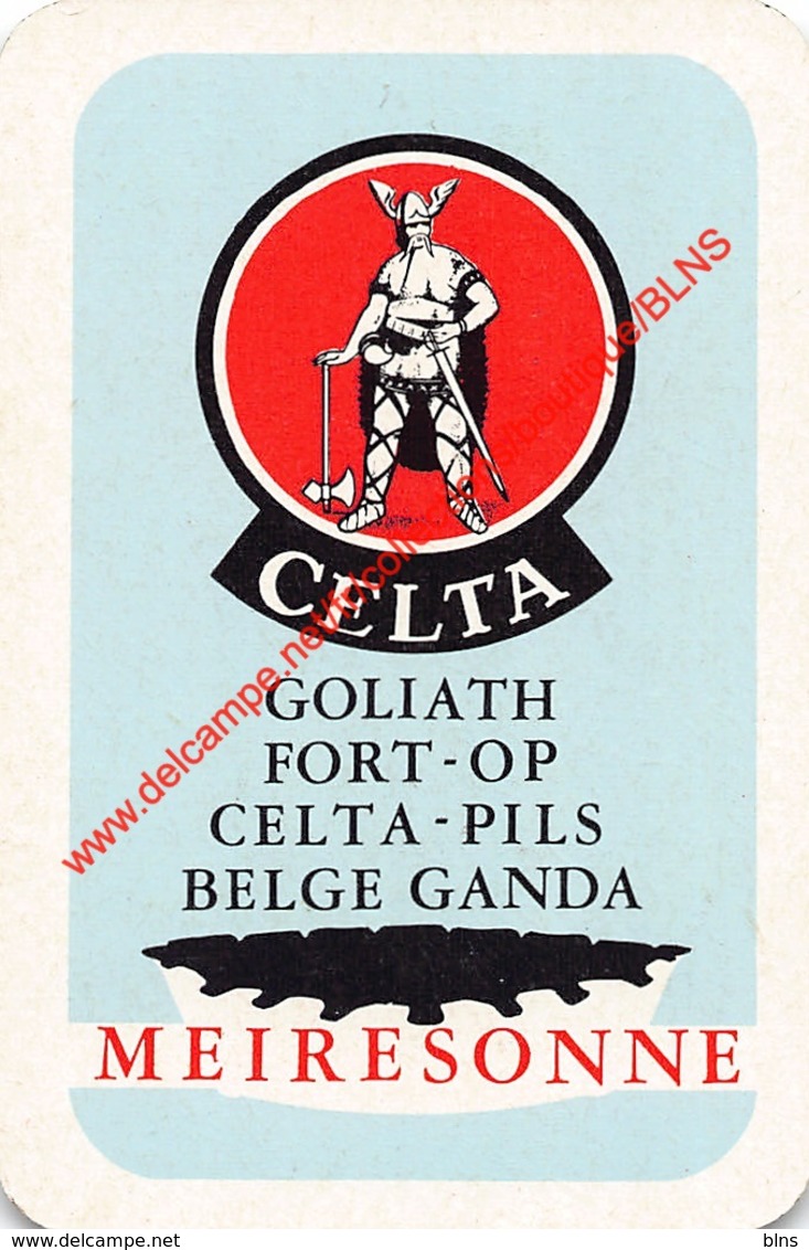 CELTA - MEIRESONNE - Goliath Fort-Op Celta-Pils Belge Ganda - 1 Joker Kaart/carte/card - Cartes à Jouer Classiques