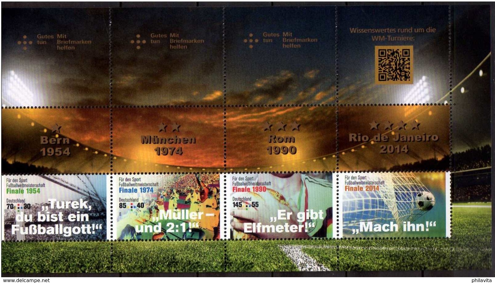 2018 Germany - Famous World Cup Matches Of Bundesmanschaft -Finals Of Wins Of World Cups Booklet MNH** MI MH 109 - Sonstige & Ohne Zuordnung