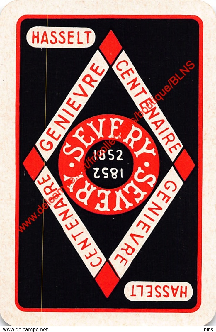 SEVERY - Hasselt - Genievre Centenaire - 1 Speelkaart - 1 Carte à Jouer - 1 Playing Card. - Cartes à Jouer Classiques