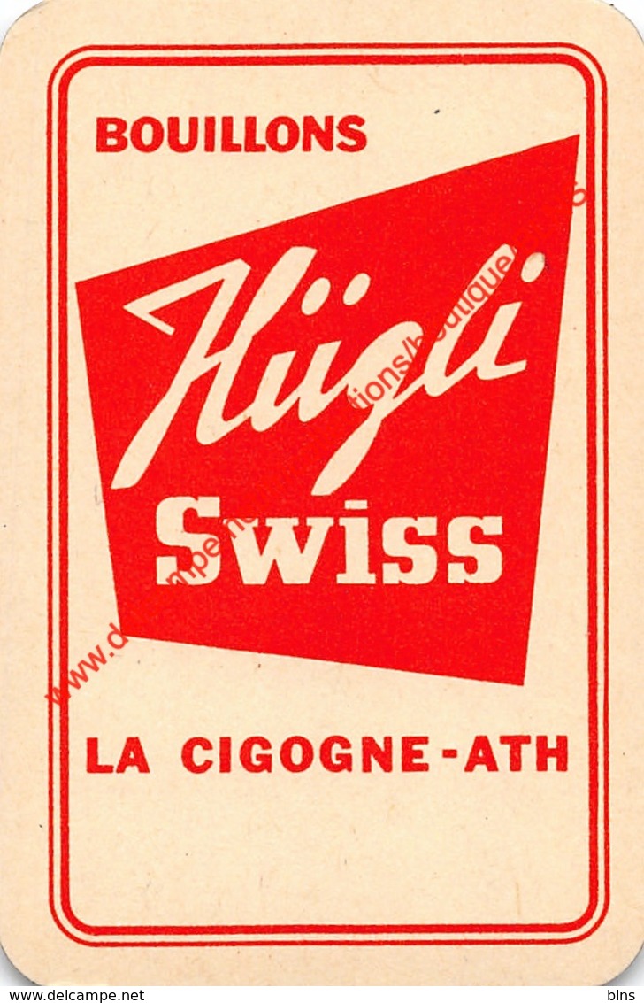 HÜGLI Swiss - Bouillons - La Cigogne - Ath - 1 Speelkaart - 1 Carte à Jouer - 1 Playing Card. - Cartes à Jouer Classiques