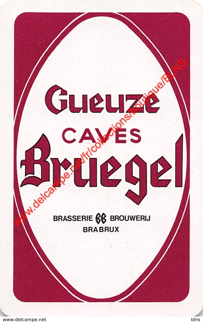 CAVES BREUGEL - Brasserie Brouwerij BRABRUX - 1 Speelkaart - 1 Carte à Jouer - 1 Playing Card. - Cartes à Jouer Classiques