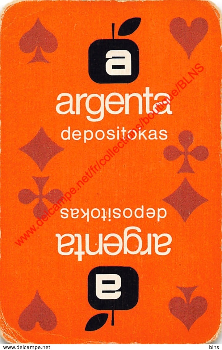 ARGENTA Depositokas - 1 Speelkaart - 1 Carte à Jouer - 1 Playing Card. - Cartes à Jouer Classiques