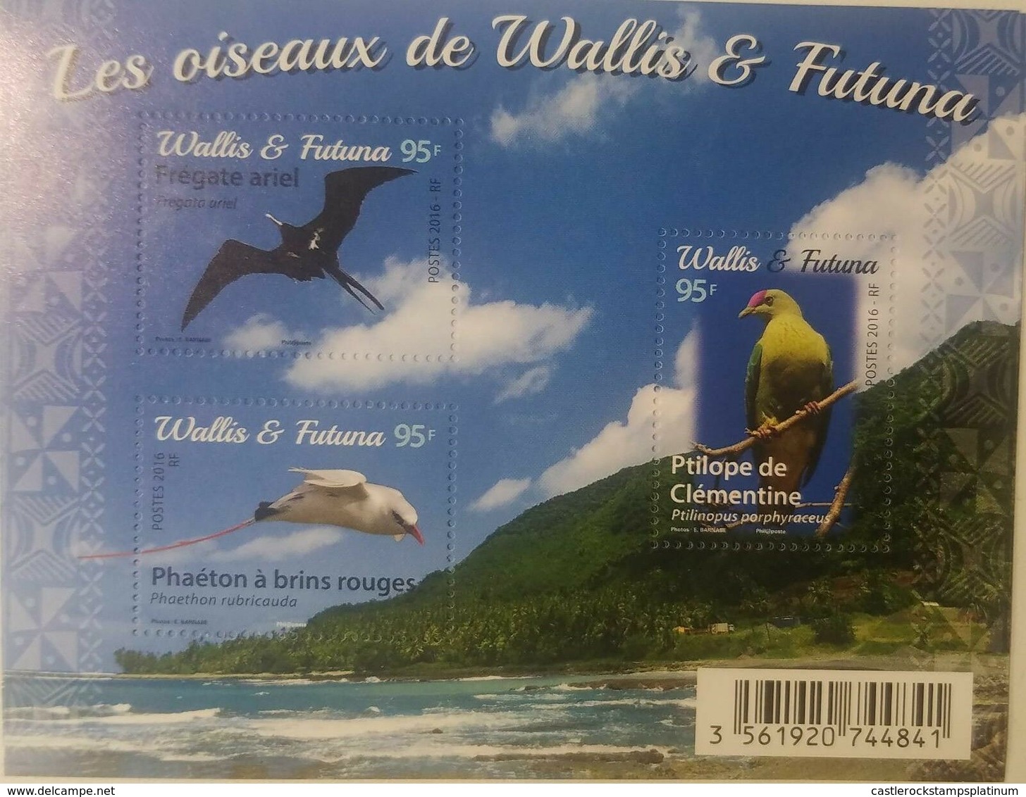 RL) 2016 WALLIS & FUTUNA, THE BIRDS, NATURE, FAUNA, BEACH, MNH, S/S ( XI -2018) - Unused Stamps