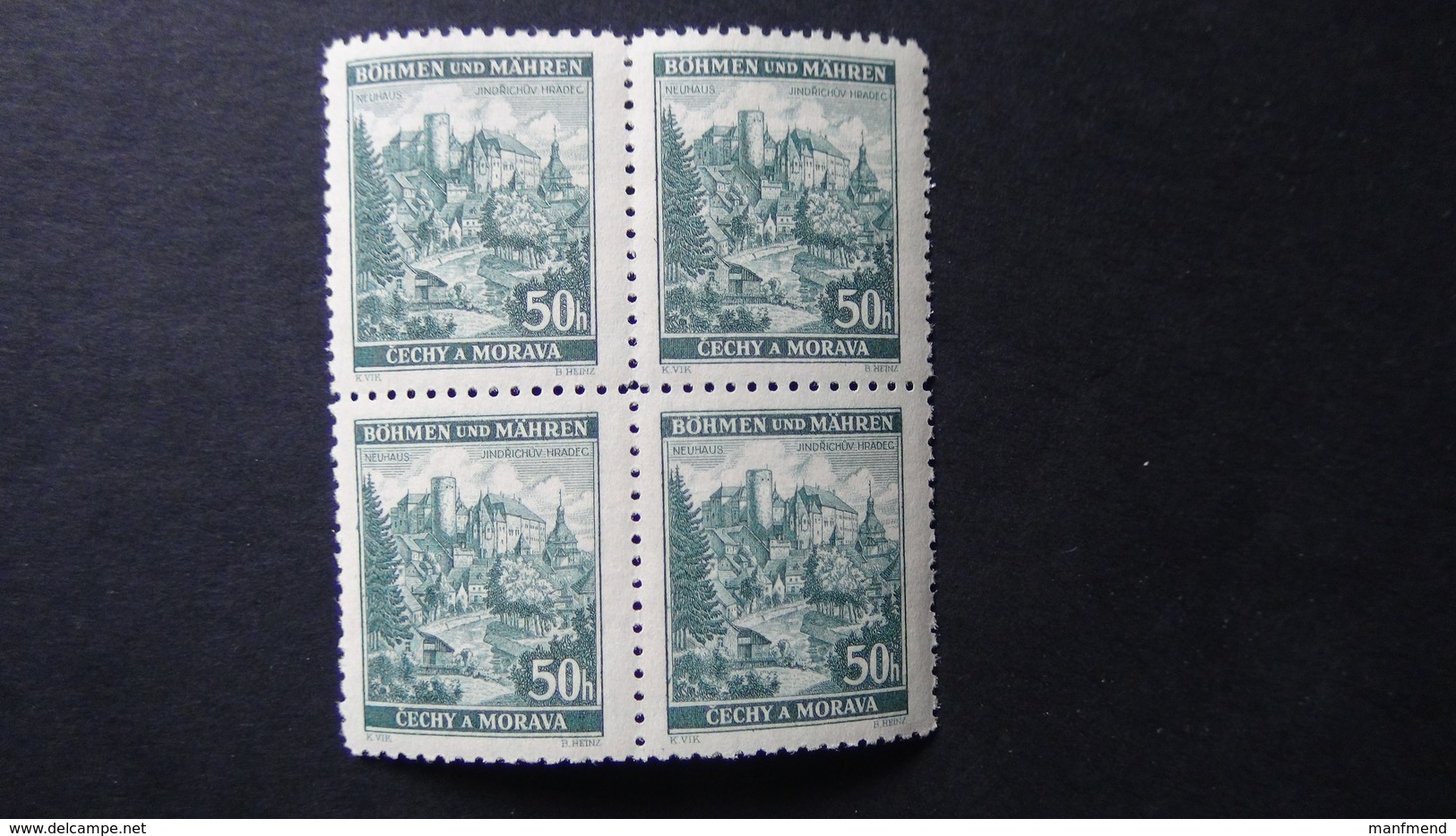 Bohemia And Moravia - 1940 - Mi:DE-BM 39, Sn:DE-BM 40, Yt:DE-BM 47**MNH - 4er Bloc- Look Scans - Unused Stamps