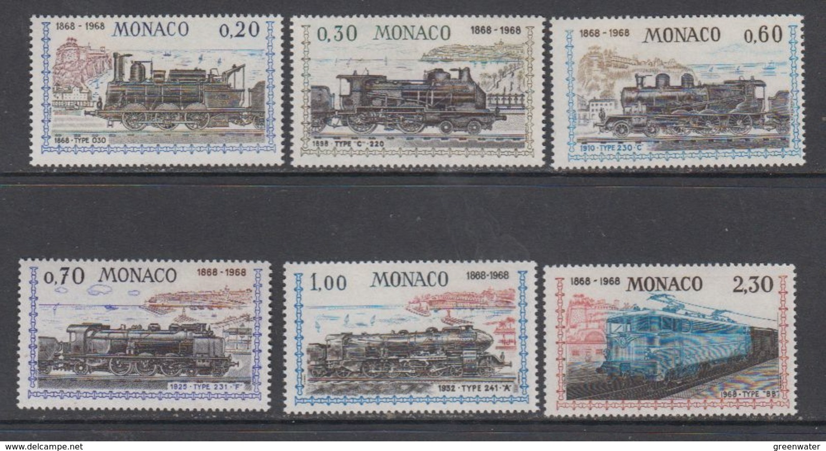 Monaco 1968 Trains / Locomotives 6v ** Mnh (43989) - Ongebruikt