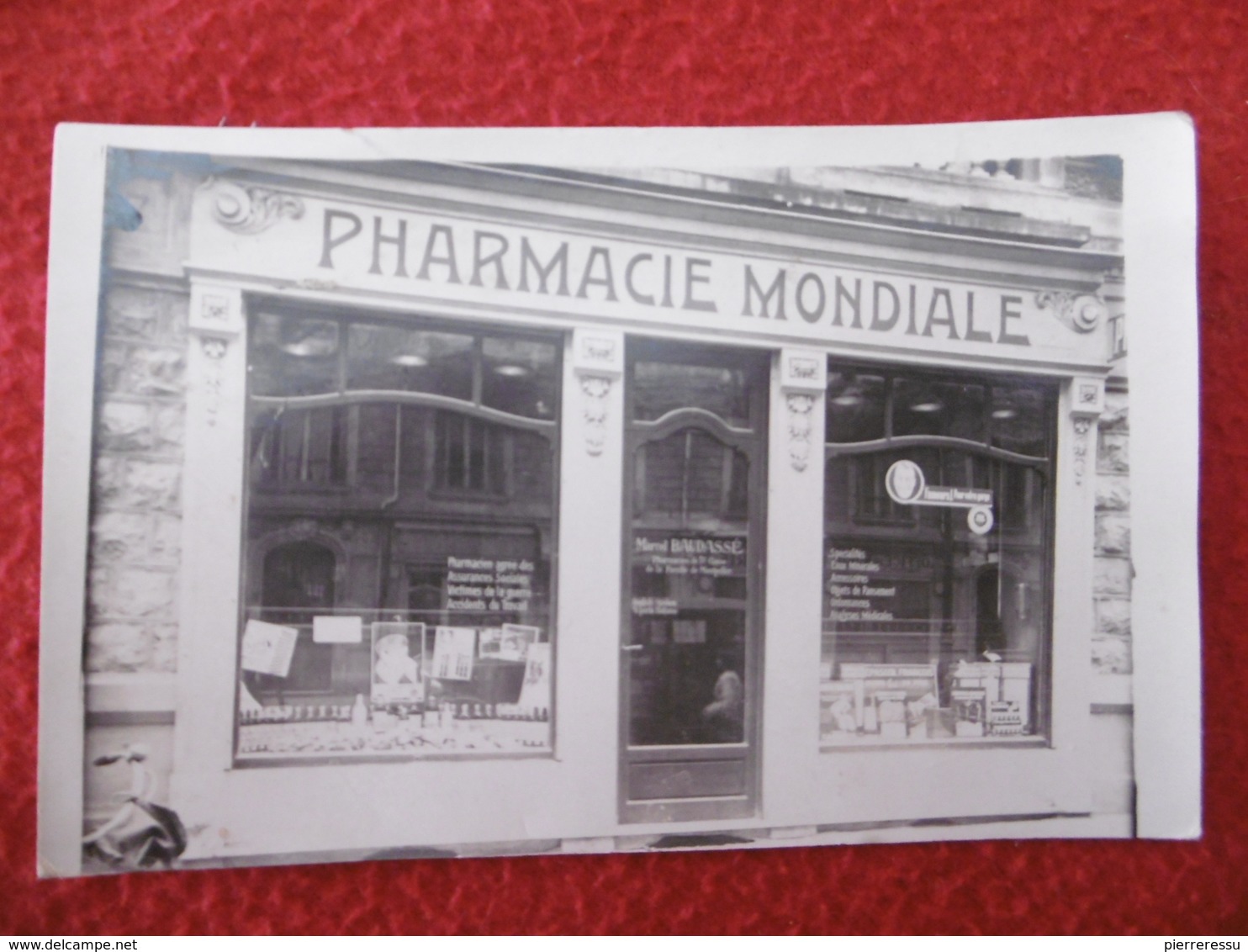 MONTPELLIER PHARMACIE MONDIALE MARCEL BAUDASSE CARTE PHOTO - Montpellier