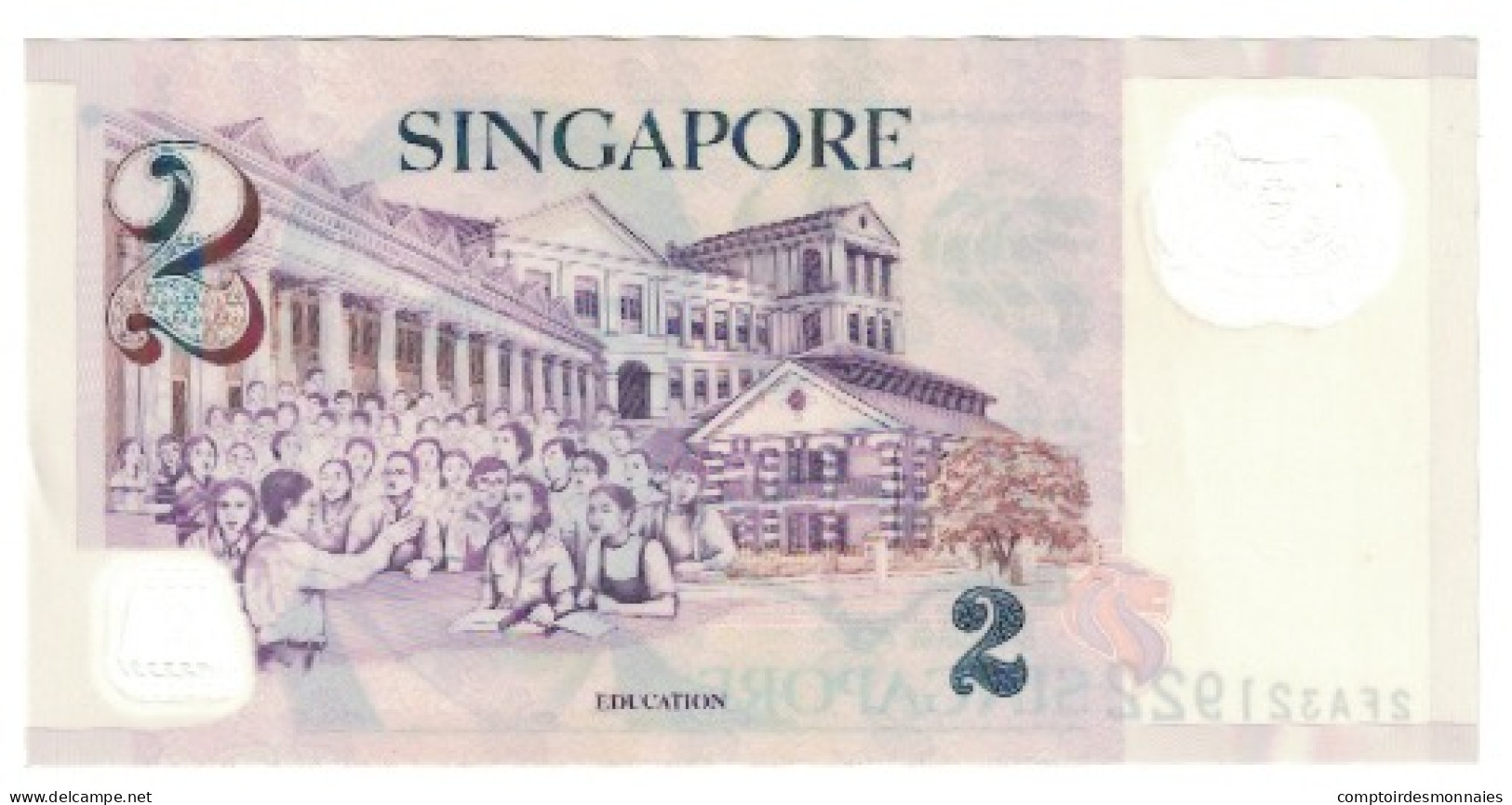 Billet, Singapour, 2 Dollars, KM:38, NEUF - Singapur