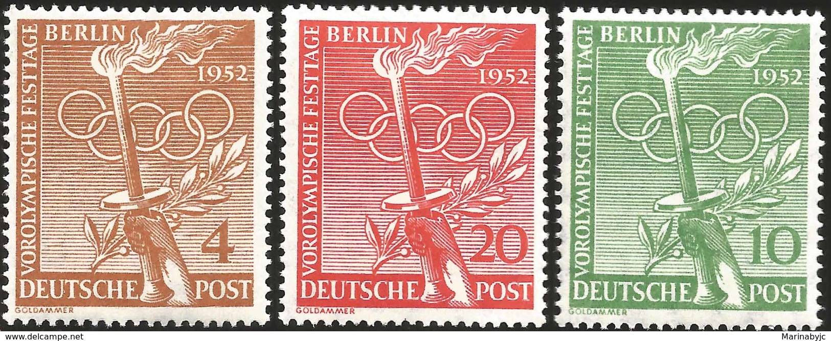 V) 1952 GERMANY, PRE-OLYMPIC FESTIVAL DAY, MNH - Unused Stamps