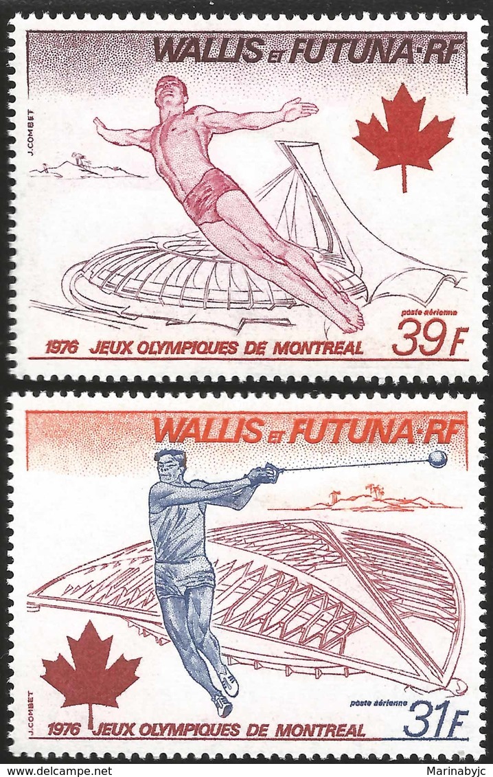 V) 1976 WALLIS AND FUTUNA ISLANDS, MONTREAL OLYMPIC GAMES, MN - Unused Stamps