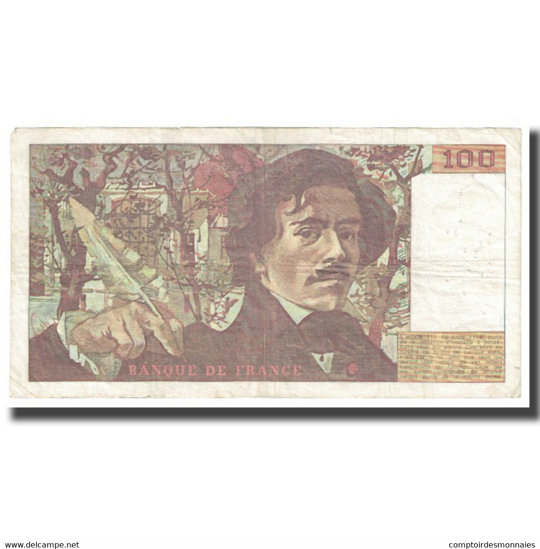 France, 100 Francs, Delacroix, 1980, TTB, Fayette:69.04a, KM:154b - 100 F 1978-1995 ''Delacroix''
