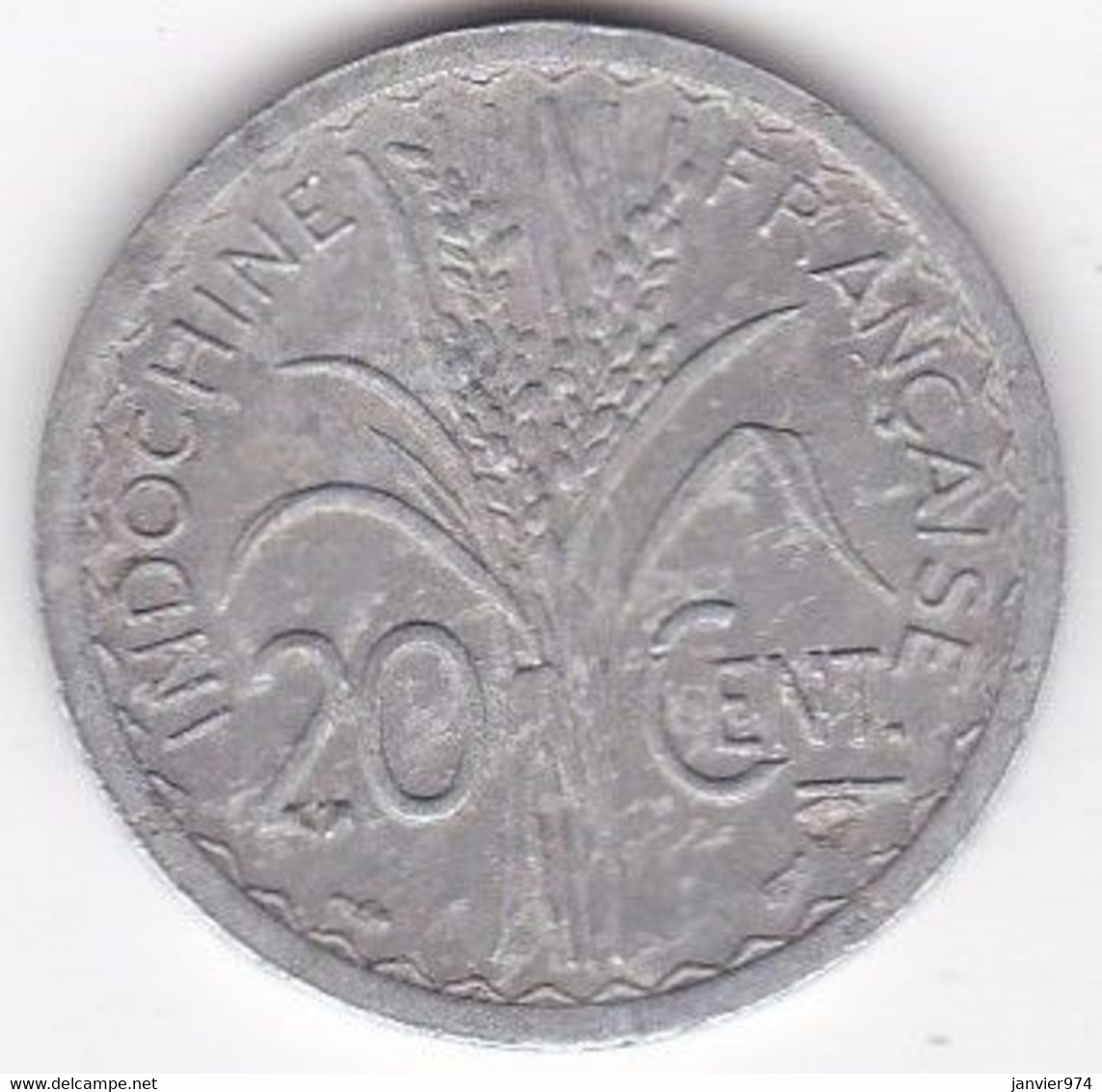 Indochine Française. 20 Cent 1945 Paris. Aluminium - Indochina Francesa