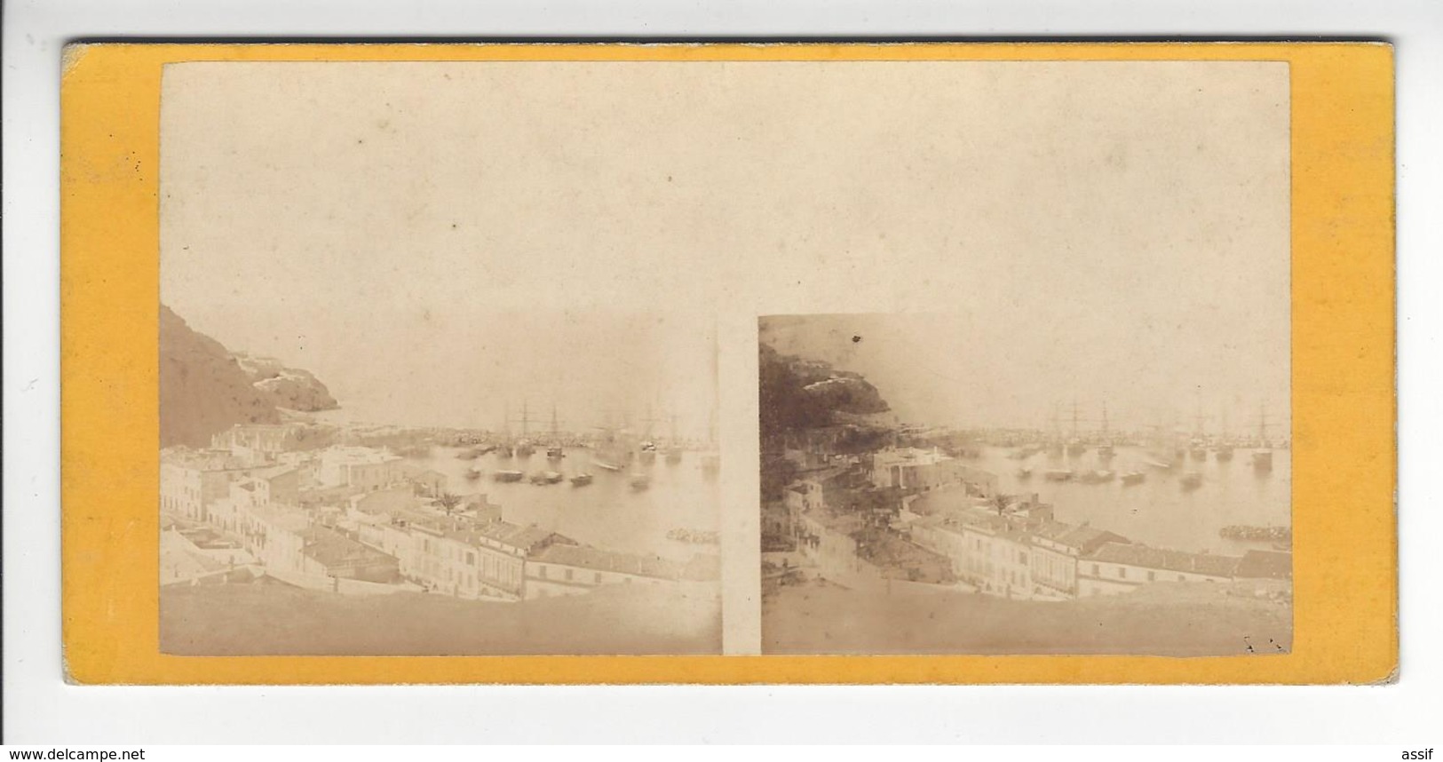 ALGERIE ORAN LE PORT PHOTO STEREO CIRCA 1870 /FREE SHIPPING REGISTERED - Stereo-Photographie