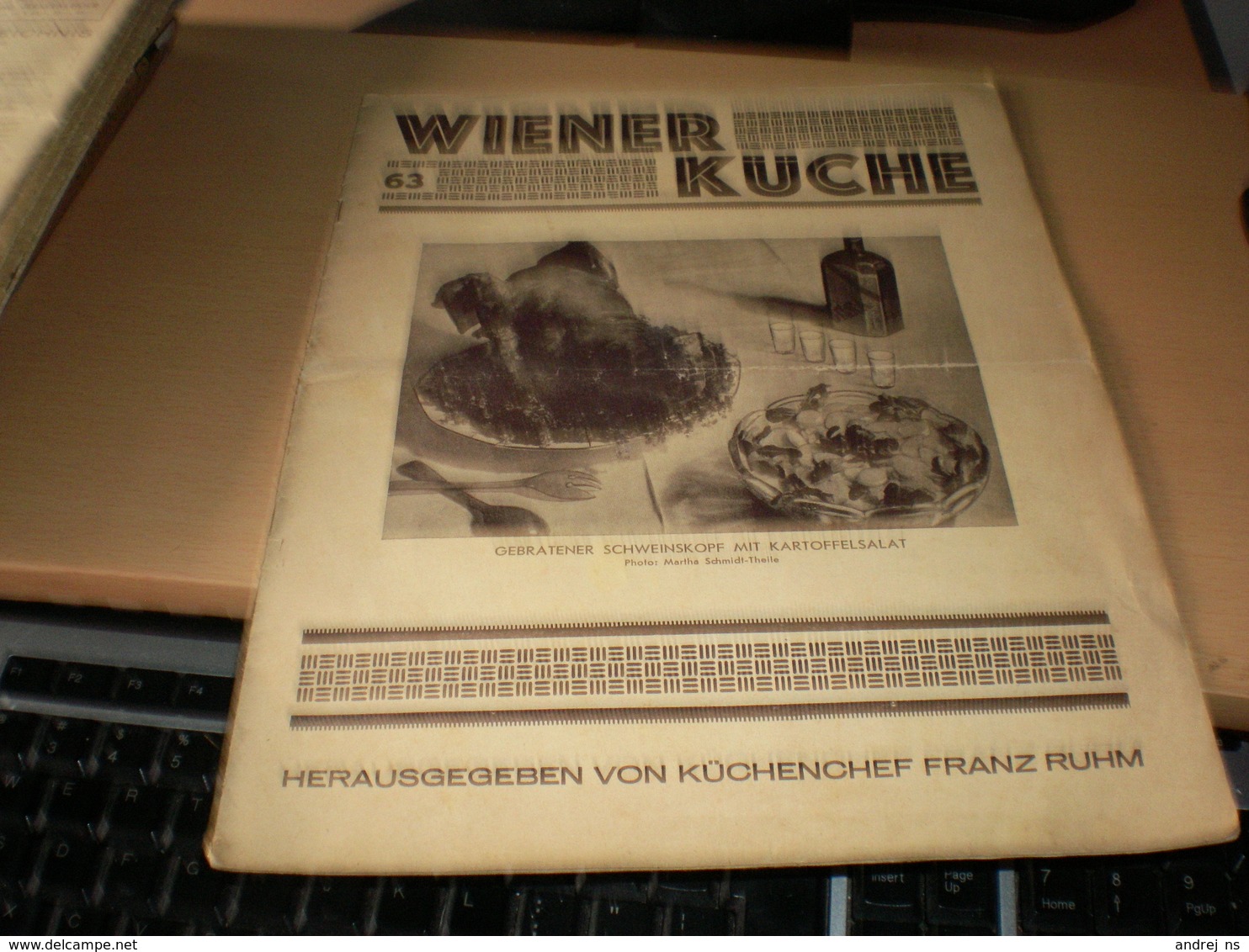 Wiener Kuche Herausgegeben Von Kuchenchef Franz Ruhm Nr 63 Wien 1936 24 Pages - Food & Drinks