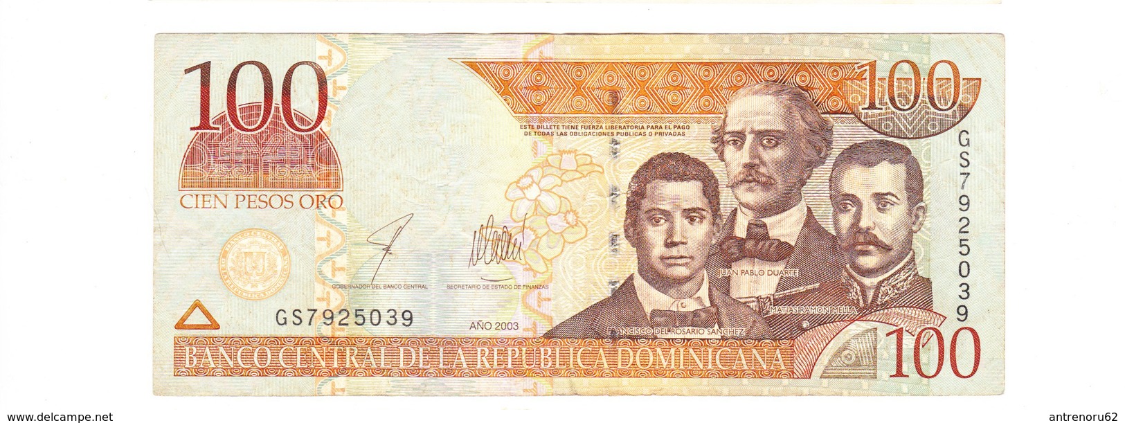 BANKNOTES-DOMINICANA-SEE-SCAN-CIRCULATED - Dominicana