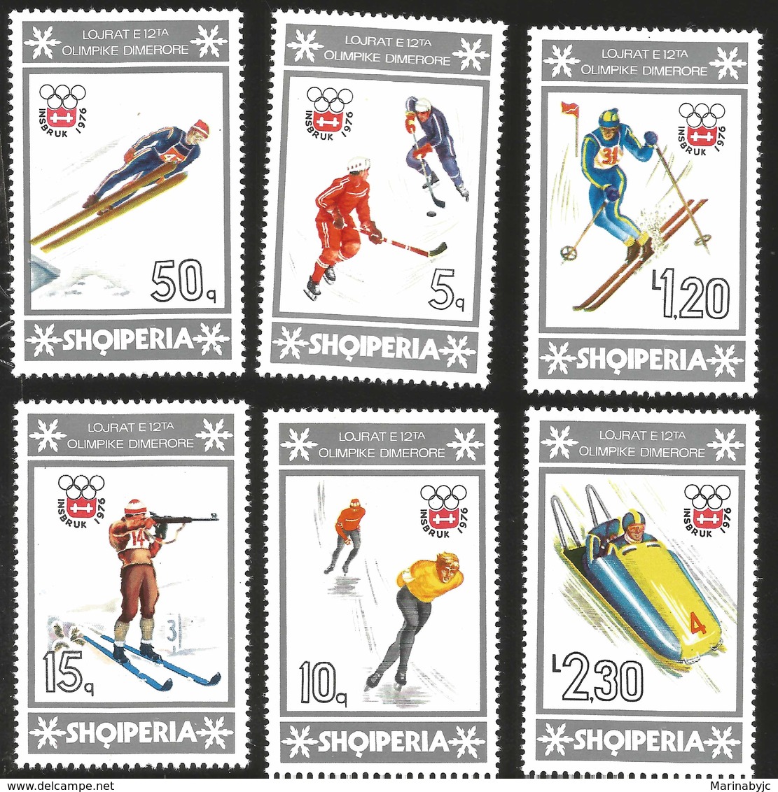 V) 1976 ALBANIA, 12TH WINTER OLYMPIC GAMES, INNSBRUCK, AUSTRIA, MN - Albania