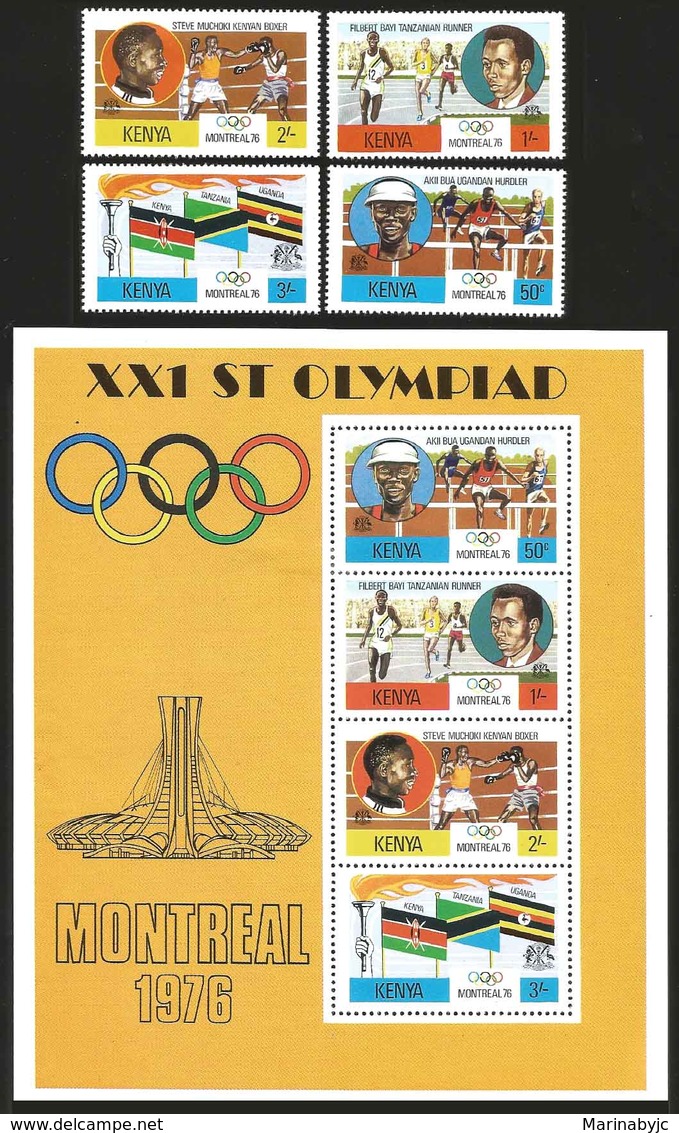 V) 1976 KENYA, 21ST OLYMPIC GAMES, MONTREAL, CANADA, MN - Kenya (1963-...)