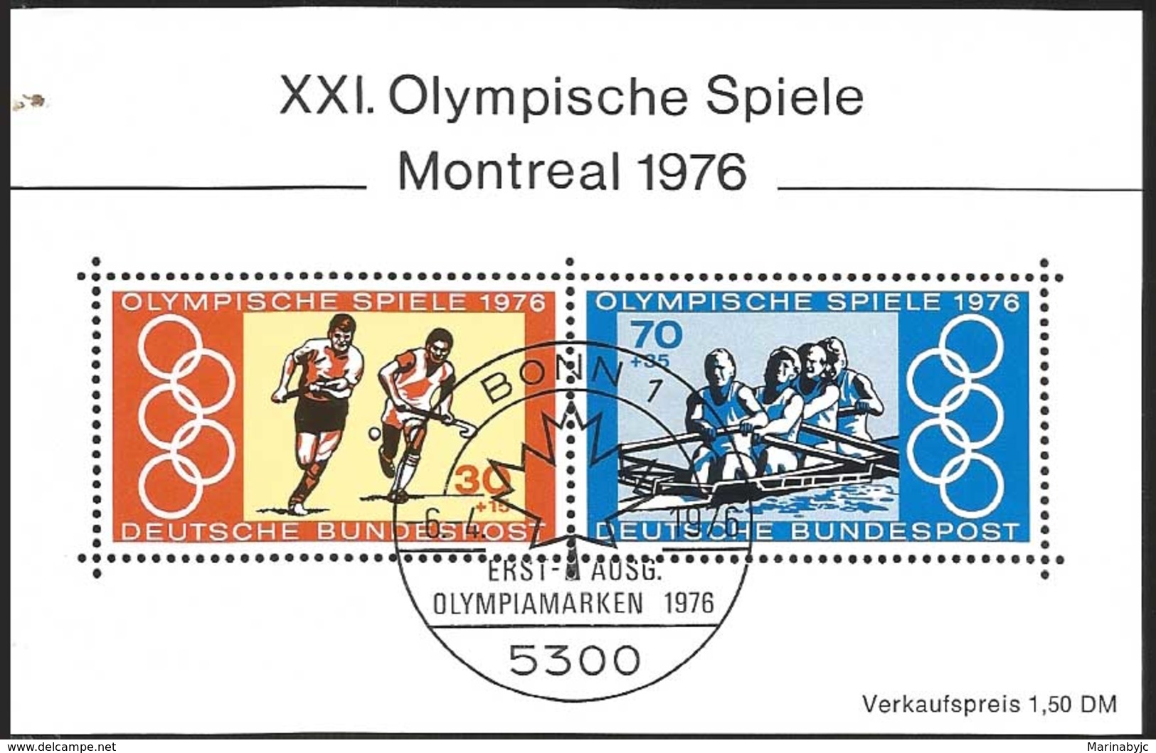 V) 1976 GERMANY, OLYMPIC GAMES, MONTREAL, CANADA, USED - Used Stamps