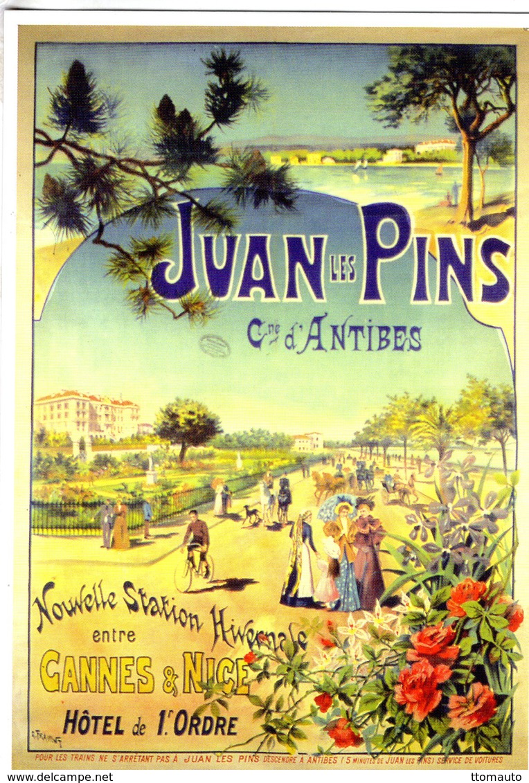 Chemin De Fer P.L.M. -  Juan Les Pins  - Publicité  - Artiste: Gustave Fraipont - Ed.Clouet CPM - Autres & Non Classés