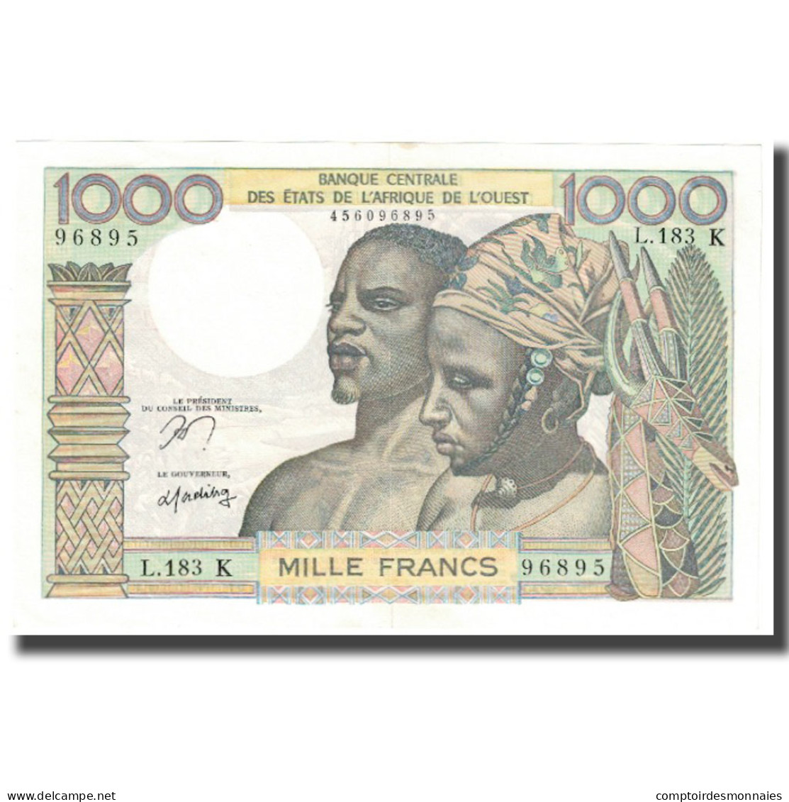 Billet, West African States, 1000 Francs, KM:603Hn, NEUF - États D'Afrique De L'Ouest