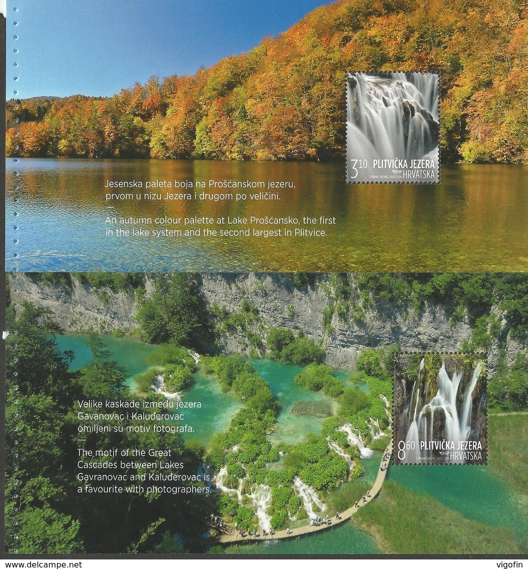 HR 2019-1397-400, CROATIAN TURISAN - PLITVICE LAKES, CROATIA HRVATSKA, BOOKLET WHIT 4S/S, MNH - Kroatien