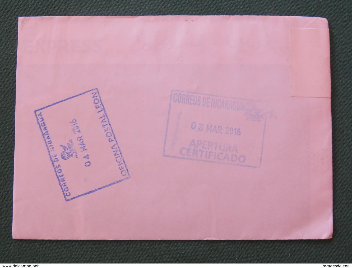 Czech Republic 2016 Registered Cover To Nicaragua - Machine Franking Label - Lettres & Documents