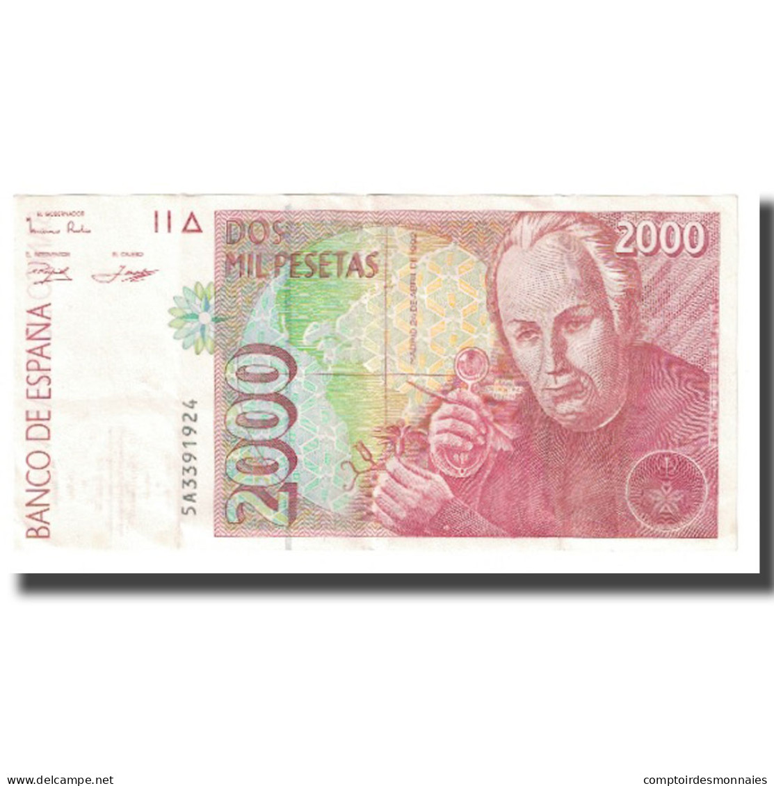 Billet, Espagne, 2000 Pesetas, KM:164, SPL - [ 4] 1975-…: Juan Carlos I.