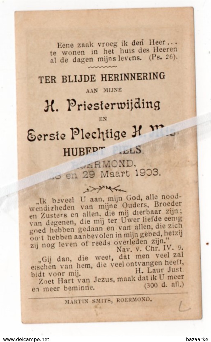 ROERMOND..1903..H.PRIESTERWIJDING HUBERT PIELS - Imágenes Religiosas