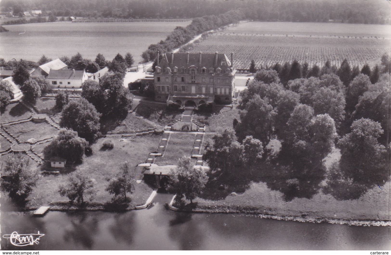 49,MAINE ET LOIRE,SEICHES SUR LE LOIR,RICHARDIERE,CARTE PHOTO AERIENNE COMBIER - Seiches Sur Le Loir