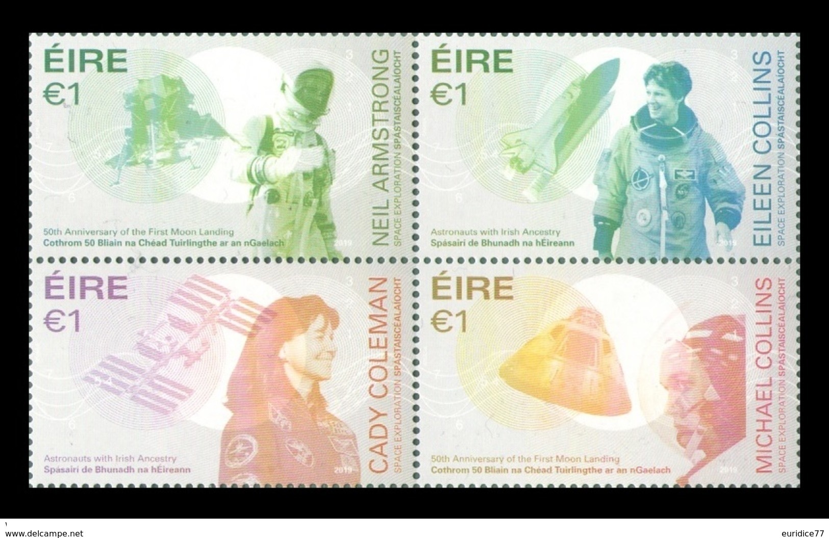 Ireland/Eire 2019 - Space Explorations Stamp Set Mnh - Nuevos