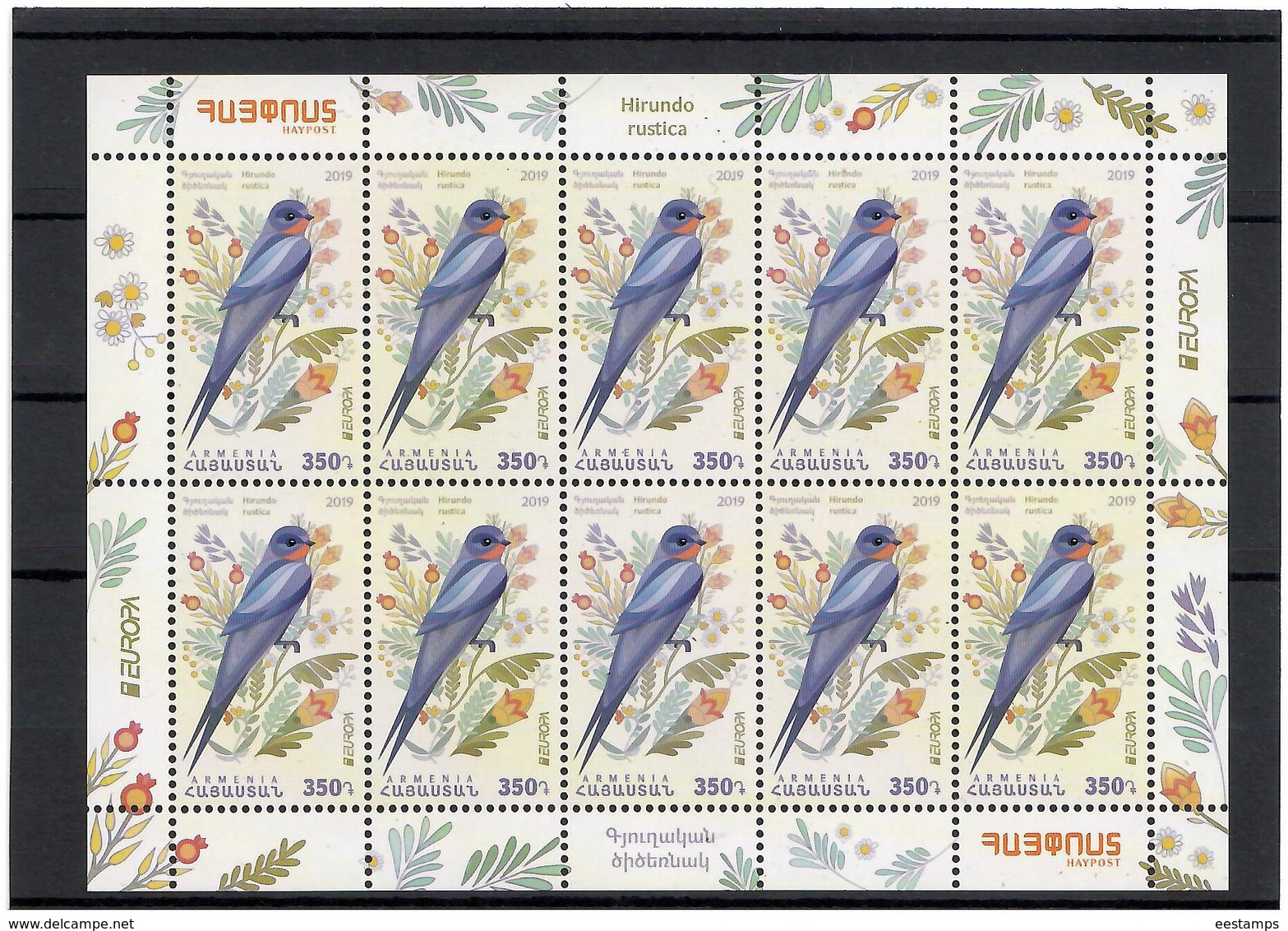 Armenia  2019 .Europa Cept ( Birds ).M/S Of 8 - Arménie