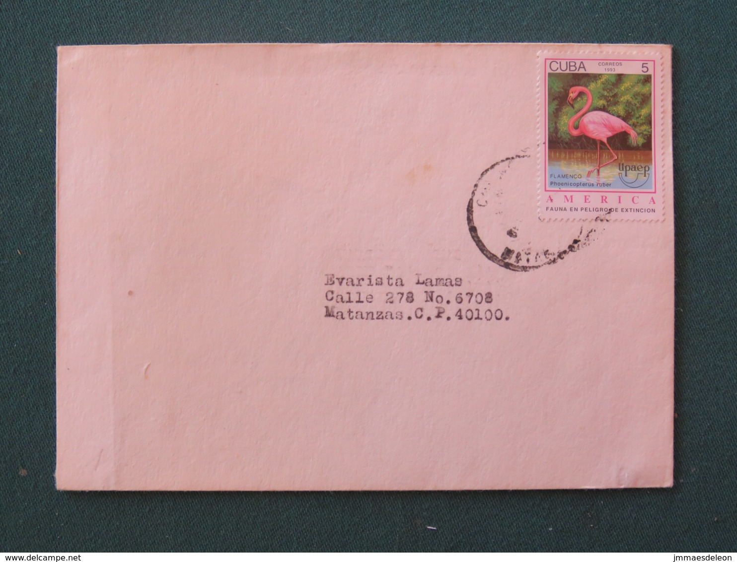 Cuba 1993 Cover To Matanzas - Bird Flamingo UPAEP - Lettres & Documents