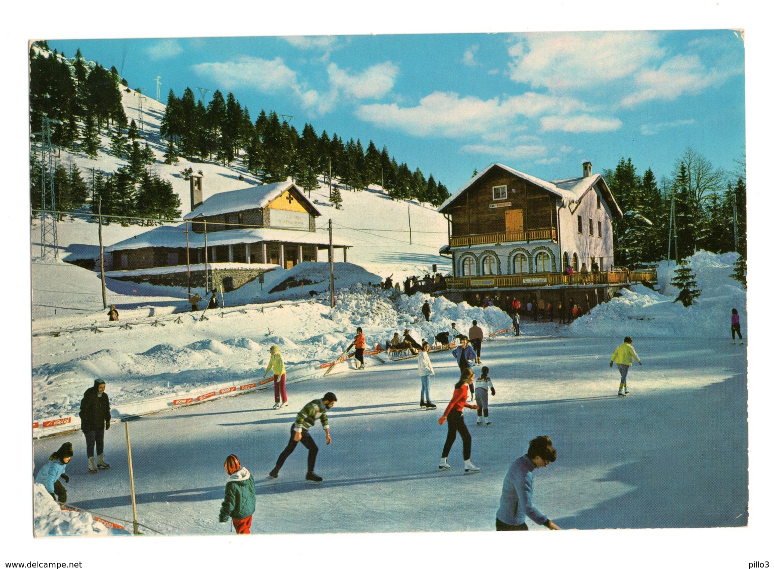 PASSO DELLA PRESOLANA  (BG) - Campi Di Pattinaggio  -  Viaggiata   6.02.1972 - Bergamo