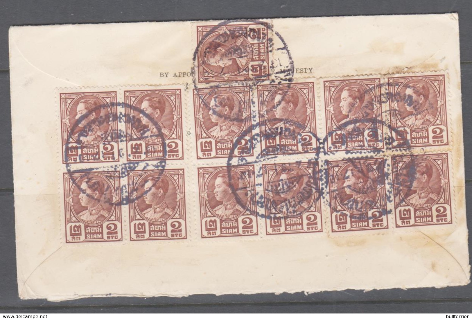 THAILAND -  KING APPOINTMENT COVER TO CINCINATTI , WITH 2S CHOCOLATE BLOCKS OF 4 X 3 - Tailandia