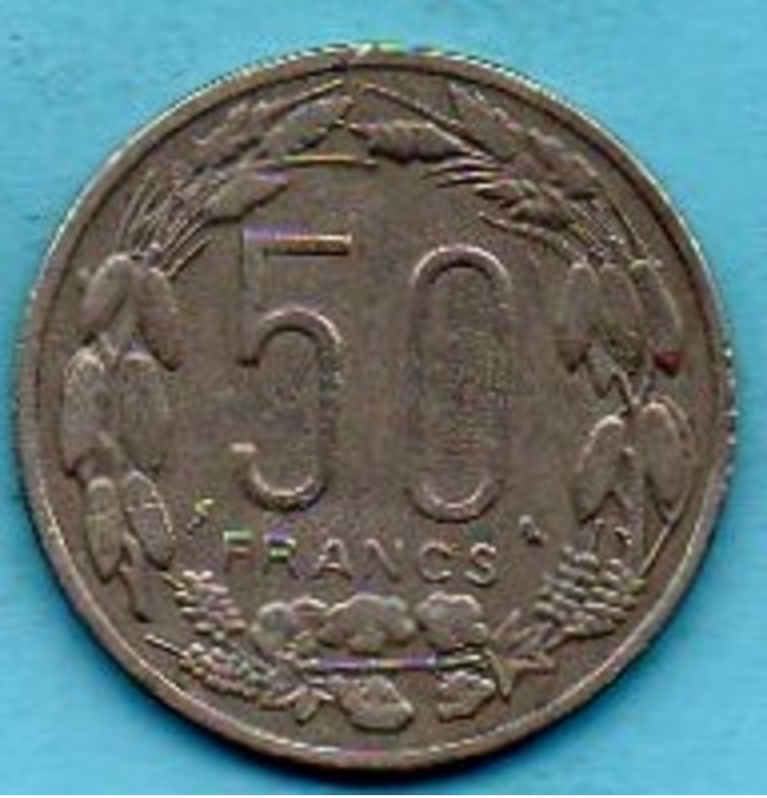 R13/  EQUATORIAL AFRICAN STATES  50 FRANCS 1961 KM#3 - Centrafricaine (République)