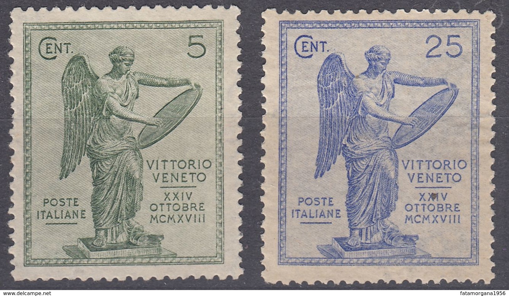 ITALIA - 1921 - Lotto Di 2 Valori Nuovi Senza Gomma: Yvert 113 E 116. - Mint/hinged