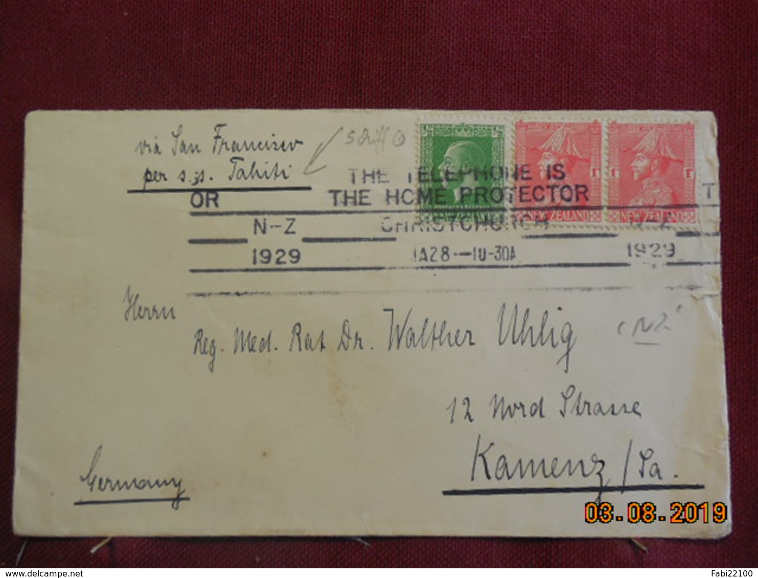 Lettre De 1929 à Destination De Kamenz Allemagne - Storia Postale