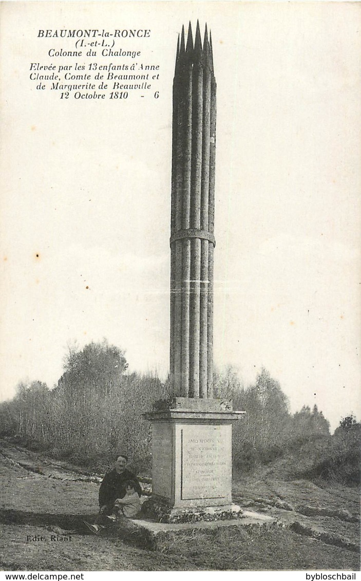 CPA 37 Indre Et Loire Beaumont-la-Ronce Colonne Du Chalonge Non Voyagée - Beaumont-la-Ronce