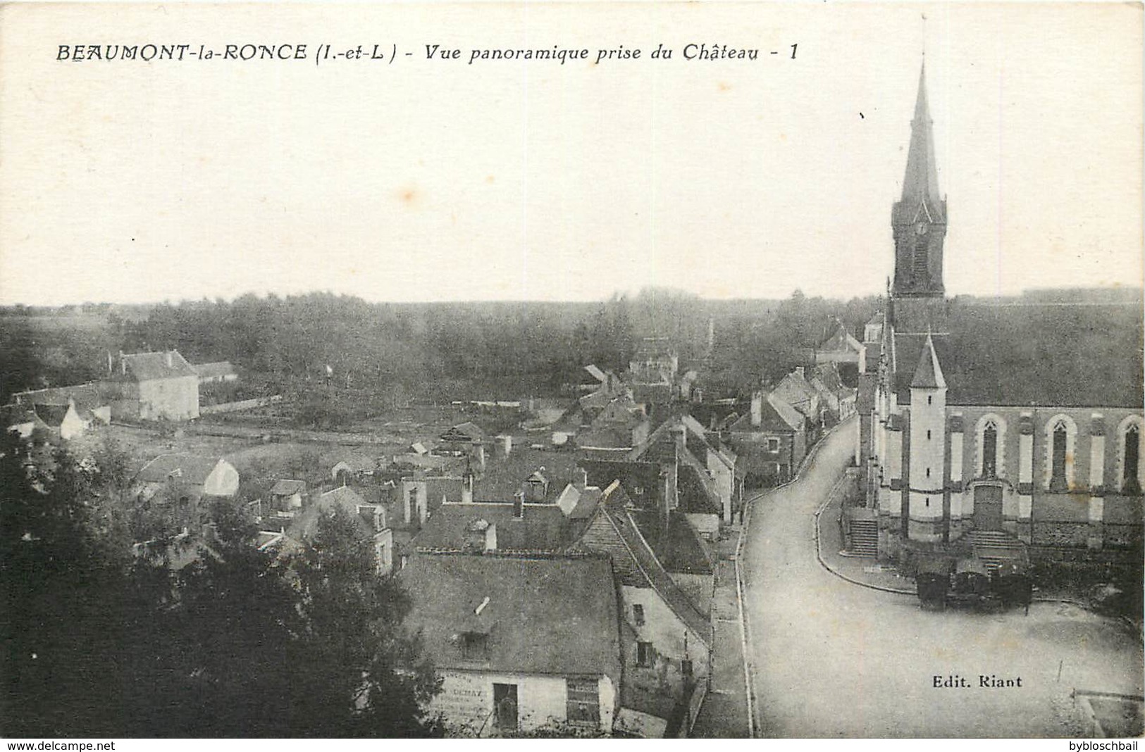 CPA 37 Indre Et Loire Beaumont-la-Ronce Vue Panoramique Prise Du Chateau - Beaumont-la-Ronce