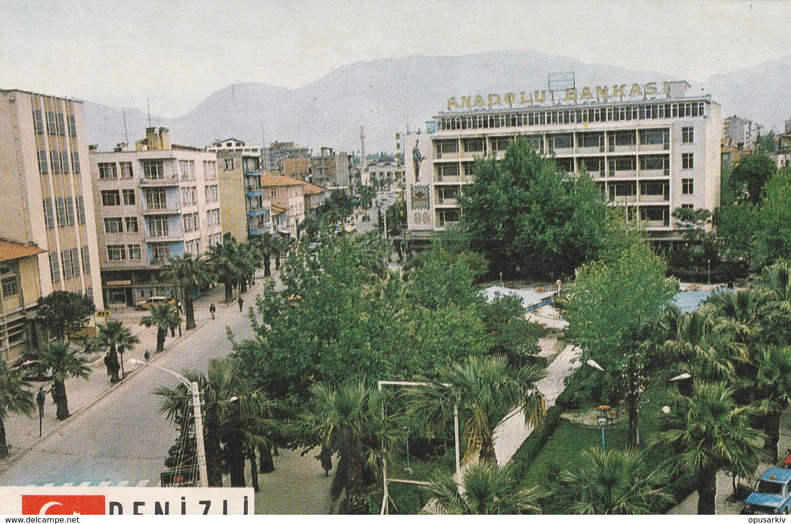 Turkey | Denizli - 1970/80 - Postcard: City Architecture-View | A View From The City. - Anadolu Bank. * - Turquie