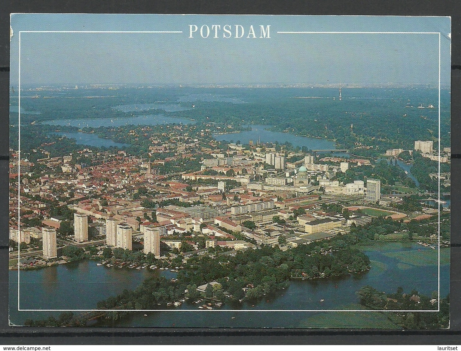 Deutschland POTSDAM Totalansicht Von Oben Sent 1996 With Stamp - Potsdam