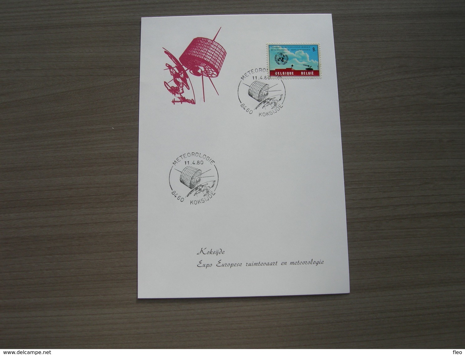 BELG.1973 1661 FDC Fila Card Koksijde "100 Jaar Meteorologische Wereldorganisatie/Centenaire De L' Organisation Météorol - 1971-1980