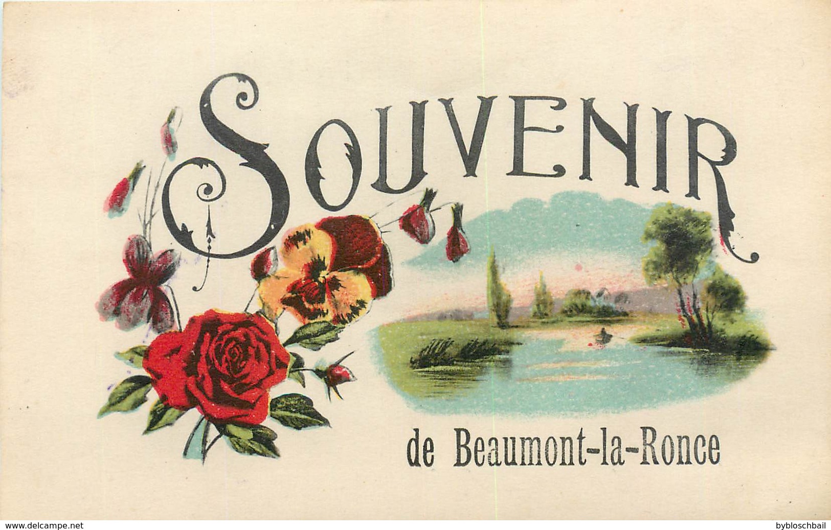 CPA 37 Indre Et Loire Beaumont-la-Ronce Souvenir De - Beaumont-la-Ronce