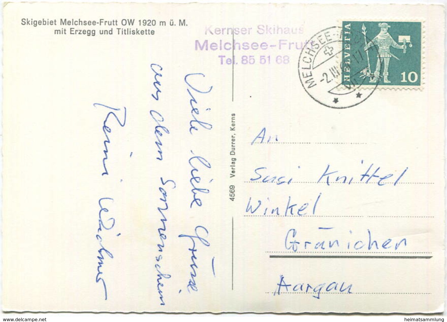 Melchsee-Frutt - Foto-AK Grossformat - Verlag Durrer Kerns Gel. 1964 - Kerns